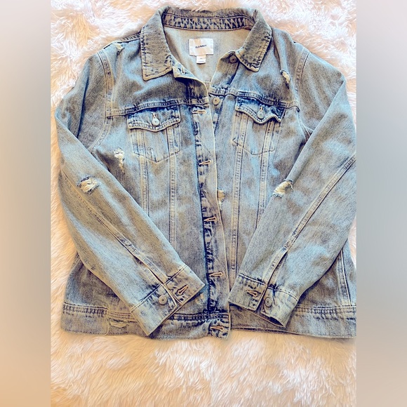 Old Navy Distressed Denim Jacket - Picture 1 of 4